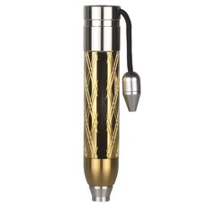 七彩翡翠 04081 不銹鋼銅質雕花白光高亮度玉石手電筒，小口徑翡翠玉石瑪瑙水晶探照鑑定專用, 1個