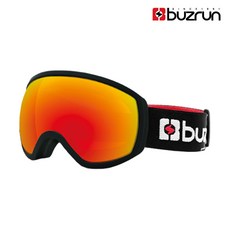버즈런 스키 스노우 성인용 고글 BZ-32000, 블랙레드, 1개