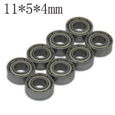 8PCS 10x15x4mm 11x5x4mm 베어링 Rc 취미 모델 자동차 1/10 Fs 레이싱 트럭 버기 53810 홉-업 부품 예비 부품 582005 582002, [02] 11x5x4mm