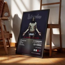 포스터 아트 커버 노래 음악 랩 벽 방수 종이 스티커 거실 홈 장식, 2. Black2