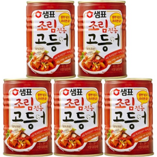 샘표 조림전용 고등어 통조림, 400g, 5개