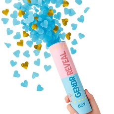 이벤트홀릭 젠더리빌 컨페티 폭죽 세트 성별공개 베이비샤워 파티용품, 01.[단품]블루, 1개