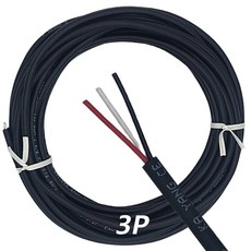 이음케이블 국산 3C 케이블 (미터 단위 판매) UL2464 22AWG 차량용 전선 LED배선 자동차 DIY 3가닥 3P 무실드 UL인증 PVC, 2개, 5미터