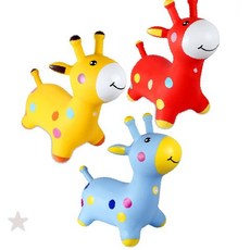 점핑 놀이 사슴 타기 장난감 아기 균형 감각 발달 실내 놀이 운동 기구 탄력, 레드, 1개