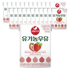 서울우유 [T]서울우유 멸균 딸기 유기농우유, 120ml, 24개