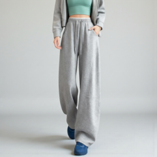 에이프릴랩스 여성 기모 바지 안감 스웻팬츠 와이드 팬츠