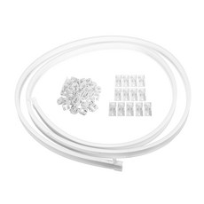 미니 커튼 트랙 클램핑 플레이트 조정 가능한 곡선 커튼 트랙 음소거 효과 세트 내구성 450cm 유연한 커튼 트랙