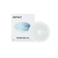 PETKIT佩奇寵物餵食飲水用品組 濾心/淨水瓶/外出撿便盒 犬貓適用, 1個, Petkit佩奇-活水機通用濾心3.0 五入裝, 白