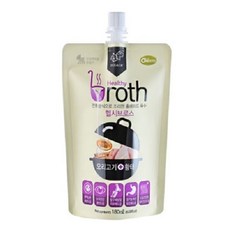 헬시브로스 프리미엄 홈메이드 육수 반려동물 보양식, 오리고기 + 황태 혼합맛, 180ml, 5개