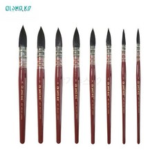 수채화 붓 세트 라운드형 부드러운 모질 디테일 표현 미술용 브러쉬, 1개, 7번 다크 레드