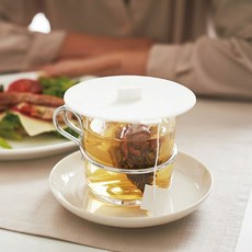 야마자키 실리콘 컵 커버 뚜껑 화이트 블랙