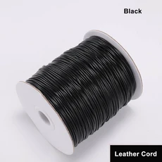 1/1.5mm 칠 로프 실 끈 왁스 코드 용품 보석 꼬임 만들기 면 10m 가죽 팔찌 구슬 2mm 마크라메 공예, 1개, 05 black