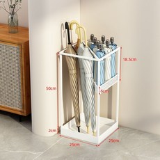 桃園快速 雨傘收納架，家用門口大容量商用傘架傘桶瀝水架，穩固耐用，快速收納, 晴朗白C款【雨天不用愁傘架你擁有】, 1個