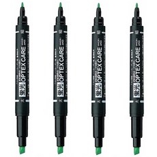 제브라 옵텍스 케어 형광펜 WKCR1 + 사은품(모닝 3색), 4개, 그린(G)