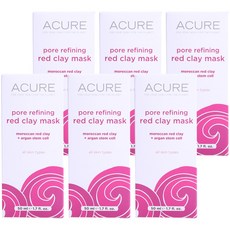 아큐어 포어 리파이닝 레드 클레이 마스크, 50ml, 6개, 1개입