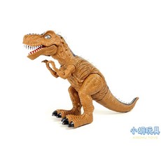 電動聲光霸王龍 恐龍玩具 兒童玩具, 咖啡, 1個