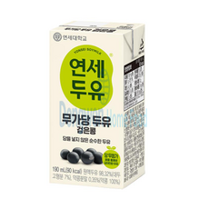 연세유업 무가당 두유 검은콩, 190ml, 12개