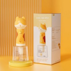 자동 거품기 강아지 목욕 반려동물 버블기 거품 전동, 옐로우 반려동물 전기 버블 머신, 1개