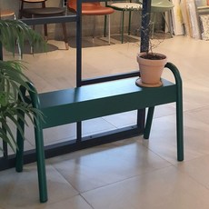 정원 발코니 벤치 긴의자 공공장소 펜션 테라스 색상 의자 야외 철제 스 흰색 맞춤 엔틱, 다크그린 90 x 35x56cm