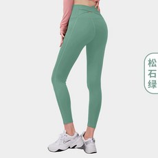 裸感無痕瑜伽褲 後背交叉設計 高腰提臀修身運動健身褲女