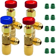 ADNEWX 4PCS 에어컨 안전밸브 콜드밸브 가정용 에어컨 안전밸브 액화 냉각공구 불소도포 안전밸브 불소도포 안전밸브, 4개