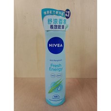 NIVEA 妮維雅 Fresh Energy 止汗噴霧, 1個, 清新舒涼37502效期202701月, 150ml