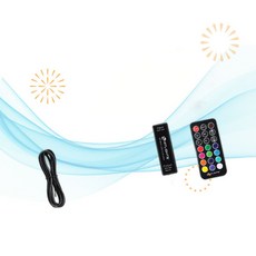 HitLights RGB 컨트롤러 방수 LED 스트립 조명 4개 세트 QX