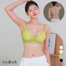 바닐레이디 백리스 브라 심리스 브라렛 볼륨 캡내장 브라탑