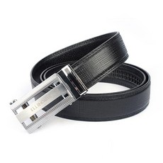 ELLE HOMME品牌自動扣皮帶，男士皮帶，品牌水平鏤空設計，展現成熟品味