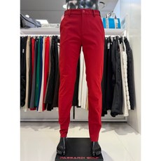 5F [신사] 파사디 골프 남성 가을 겨울 오비 와끼 배색 팬츠 라운딩 바지 [레드]