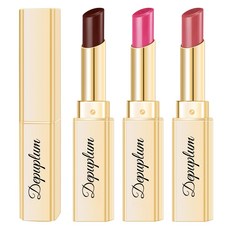 여성용 데푸플럼 레드 립스틱 보습 쉬머 틴티드 립밤 하이드레이트 영양 라즈베리 립글로스 & 크루얼티 프리 립 메이크업 ZG108 패션, DM65/89/96, 1