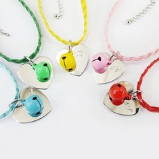 팬던트 강아지 목줄 하트방울 매시 1P 목걸이 반려견 distores*640364428MX, 오렌지 S