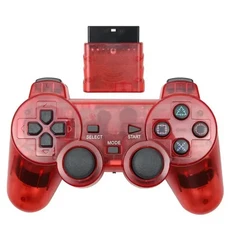 PS2 무선 게임 컨트롤러 이중 진동 조이스틱 핸들 Bluetooth Sony PlayStation 2 PC IOS TV Box에, 01 빨간