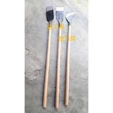 金刀具 #E27 鐵店出品 採竹筍叉刀 挖竹筍刀 綠竹筍刀 竹筍叉 甜龍筍刀 烏殼綠竹筍刀 麻竹筍刀 農用手工具, 1個, 採割竹筍叉刀 +3.5尺赤皮柄