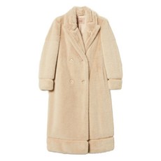 트윈셋 더블 브레스티드 페이크 퍼 코트