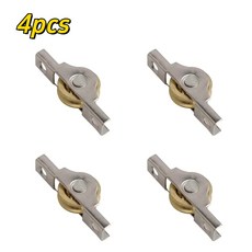 4개 도어 창문 걸이 휠 롤러 트랙 슬라이딩 옷장 캐비닛 가구 하드웨어 교체용, 4pcs