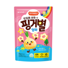 아이배냇 아동용 핑거별 쌀과자, 양파맛, 30g, 7개