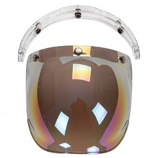 헬로엑스 오토바이헬멧용 버블쉴드 투명 스윙어댑터포함 배달, 오로라미러