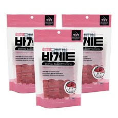 [유통기한 임박 특가] 펫슐랭 유산균 바게트츄 3종 강아지 치석제거 애견 덴탈껌 덴탈츄, 120g, 3개