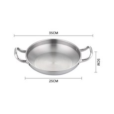 西班牙海鮮鍋 炸物盤 海鮮燉飯鍋 西班牙平底鍋 燉飯盤 燉飯鍋 炸物盤子 海鮮燉飯鍋 平底海鮮鍋, 1個, 25cm双耳干锅