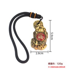 黃銅咬錢貔貅手把件招財進寶擺件可旋轉男士隨身把玩送老公禮物, 1個, 貔貅轉轉手把件+棕色手鍊繩:貔貅轉轉手把件+棕色手鍊繩