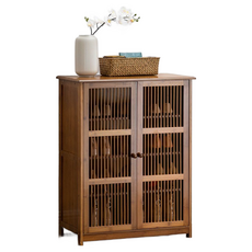 台灣發貨 玄關鞋櫃 防塵鞋櫃 鞋架 拖鞋架 組合鞋架 木質鞋架 鞋子收納架 簡易鞋架多層 防塵鞋架 收納鞋架, 褐色, 1個