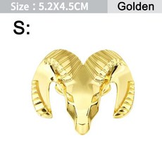 금속 크롬 스티커 자동차 바디 후면 트렁크 램 스타일링 엠 블 럼 배지 캐러밴, 1개, 1. Gold -S