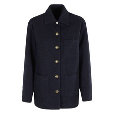 핀코 글리터 플렉 버튼 프런트 트위드 재킷