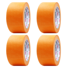 마스킹테이프 종이테이프 8컬러 48mm x 40M, 오렌지, 4개