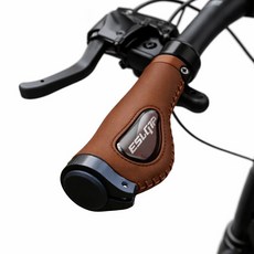 아띠꼴로 자전거 핸들 그립 MTB 가죽 손잡이 실리콘 핸드그립, 다크브라운, 1세트
