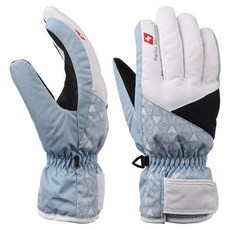 스위스마운틴 방한 스키장갑 보드장갑 여성용 화이트블루 BC940, 1개