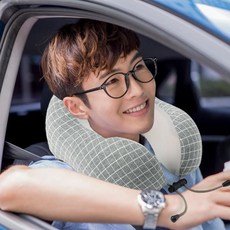 (GTF68135)소프트 메모리폼 목베개(그레이), 단일상품0