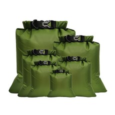 방수 드라이 백 여행 수영 보트 타기 카약 및 해변용 1.5L/2.5L/3L/3.5L/5L/8L 경량 드라이 스토리지 백 배낭, 폴리 에스터, 초록