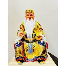 華誠 1尺3 托身 活眼 福德正神 土地公 多款拖椅 可加購 樟木雕刻 金身 神像, 1個
